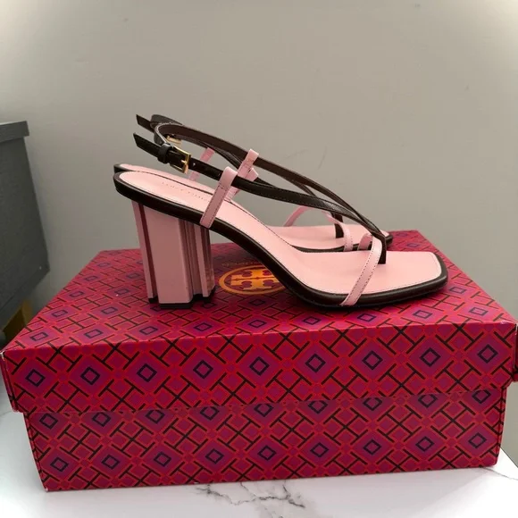 Tory Burch T Stamp Heel Sandals - Picture 5 of 7